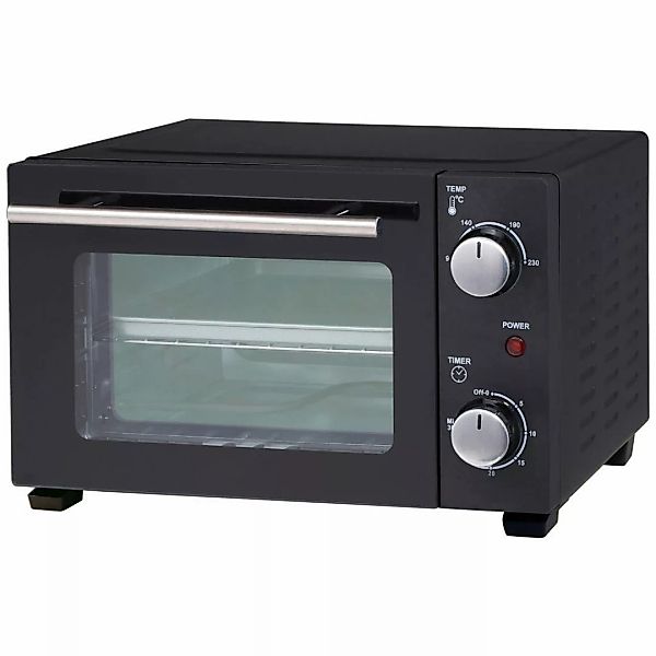 WKM Mini-Backofen PO-800.10W schwarz Metall B/H/T: ca. 37x30x23 cm ca. 10 l günstig online kaufen