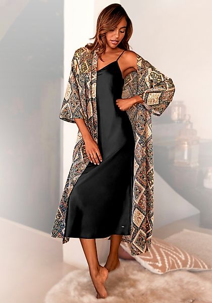 LASCANA Kimono, Langform, Satin günstig online kaufen