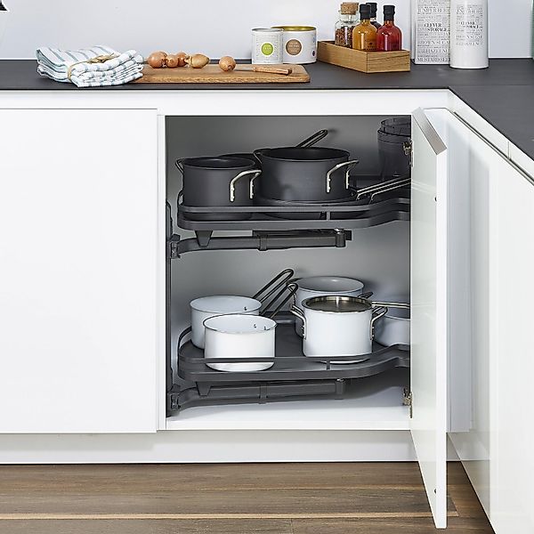 Kesseböhmer Auszugsboden Eckschrank-Schwenkauszug LeMans II anthrazit, günstig online kaufen