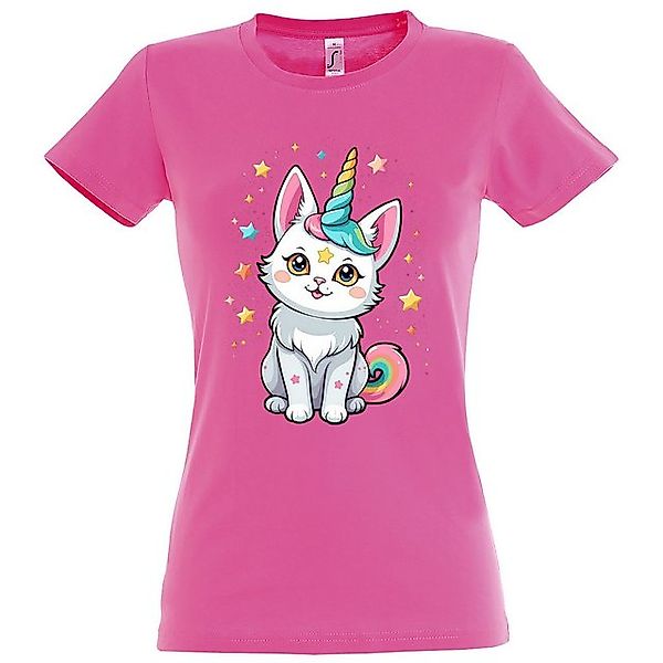 Youth Designz Print-Shirt Katze Einhorn Damen günstig online kaufen