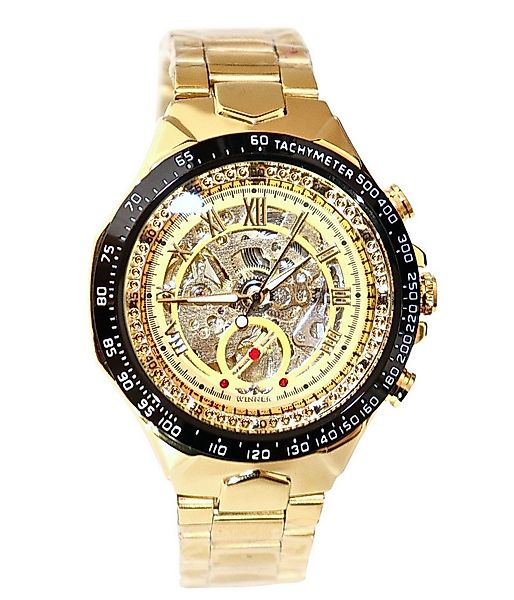 Rötting Design Automatikuhr Herrenuhr Marke Forsining Skelett goldfarbenes günstig online kaufen