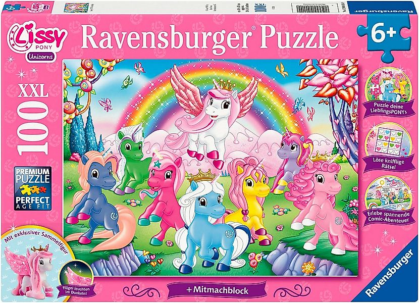 Ravensburger Puzzle Lissy Pony Activity, 100 Puzzleteile, Made in Germany günstig online kaufen