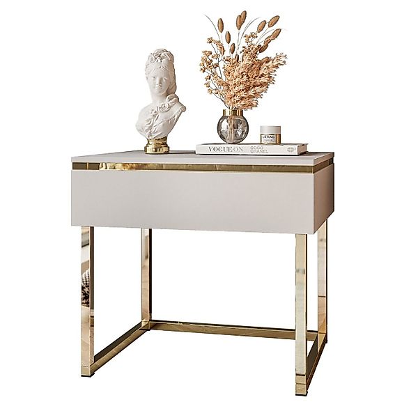 Lookway Nachttisch AURORA KASCHMIR mit goldenem Gestell günstig online kaufen