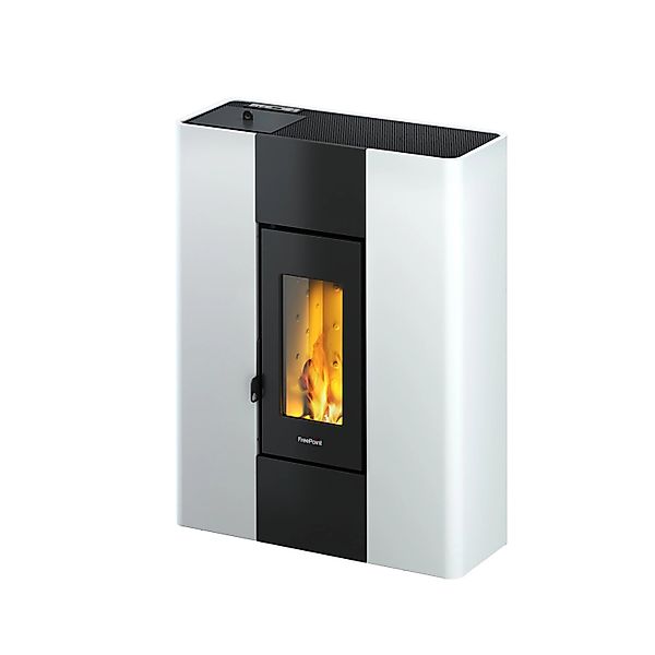 Freepoint Pelletofen Roxy FreePoint Pelletofen Roxy Stahl Weiß 7 kW günstig online kaufen