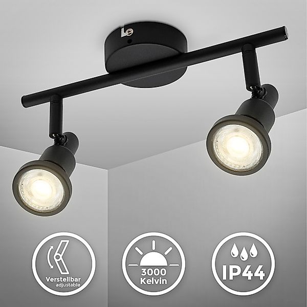 B.K.Licht LED Bad-Deckenspots, Schutzart IP44, inkl. LED Leuchtmittel 2 x G günstig online kaufen