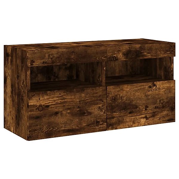 vidaXL TV-Wandschrank mit LED-Leuchten Räuchereiche 80x30x40 cm 837205 günstig online kaufen