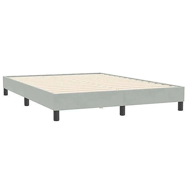 vidaXL Boxspringbett ohne Matratze Hellgrau 140x210 cm Samt 3315825 günstig online kaufen