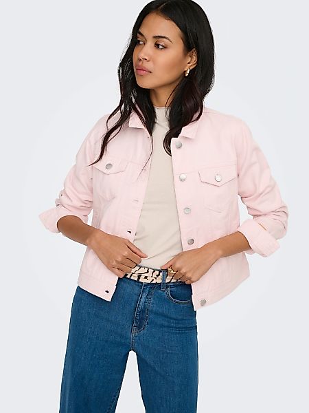 ONLY Jeansjacke "ONLTIA L/S COLORED JACKET PNT RP" mit durchgehender Knopfl günstig online kaufen