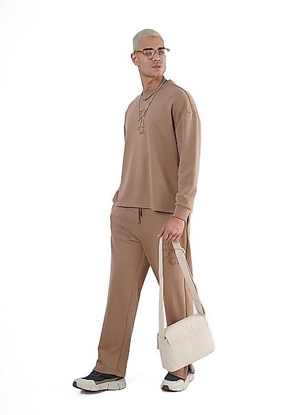 Denim Distriqt Freizeitanzug Freizeitanzug im Baggy Look mit Stickerei Hell günstig online kaufen