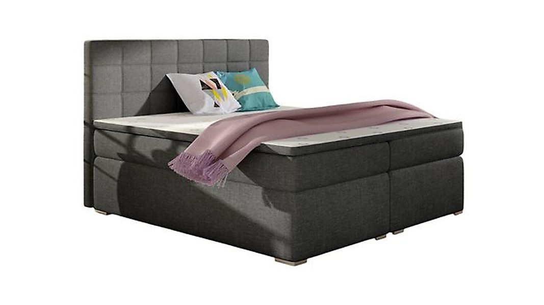 JVmoebel Bett Boxspring Betten Hotel Leder Komplett Bettkasten Topper Matra günstig online kaufen