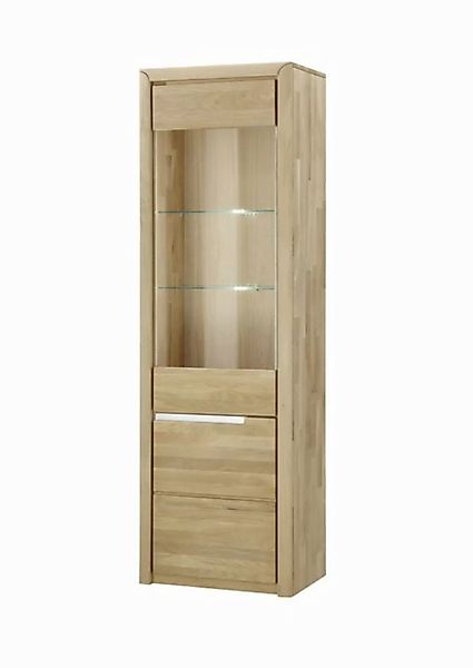 58 aufm Kessel Vitrine Massivholz Ianka 63x198x41 Vitrine Wildeiche Bianco günstig online kaufen