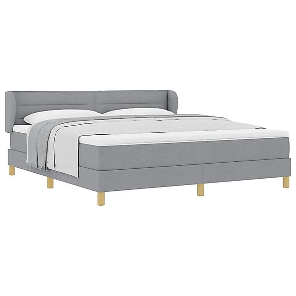 vidaXL Boxspringbett mit Matratze Hellgrau 180 x 200 cm Stoff 3340164 günstig online kaufen