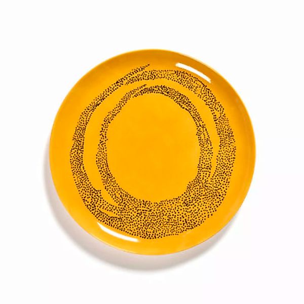 Teller Feast keramik gelb Large / Ø 26,5 cm - Serax - Gelb günstig online kaufen