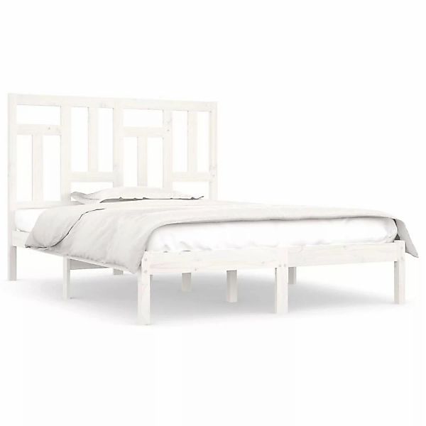 vidaXL Massivholzbett Weiß 120x190 cm 4FT Small Double1156843 günstig online kaufen