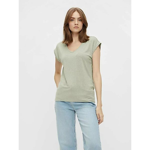 Pieces Billo Lurex Stripes Kurzärmeliges T-shirt XS Desert Sage / Detail Lu günstig online kaufen
