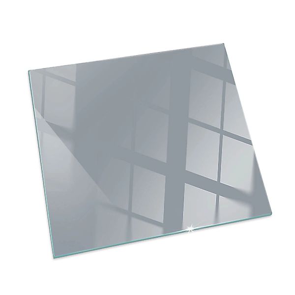 Tulup Glasplatte für Kamin Grau Bodenplatte Glas für Ofen Quadrat 50x50 cm günstig online kaufen