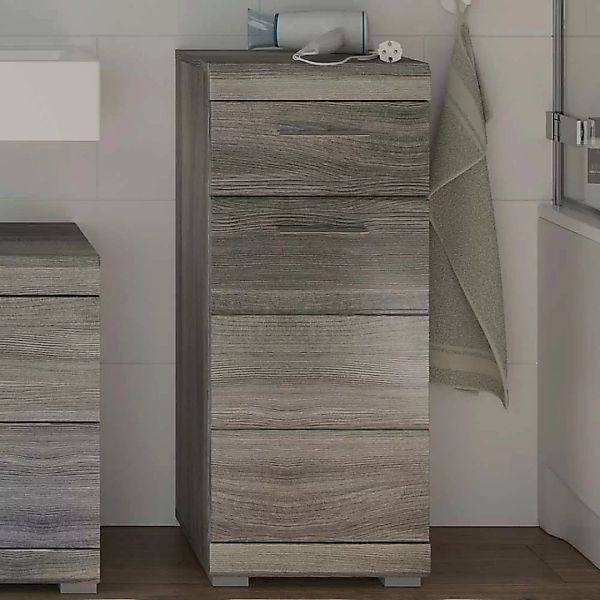 Schmaler Badezimmer Schrank mit einer Schublade und einer Tür 88 cm hoch günstig online kaufen