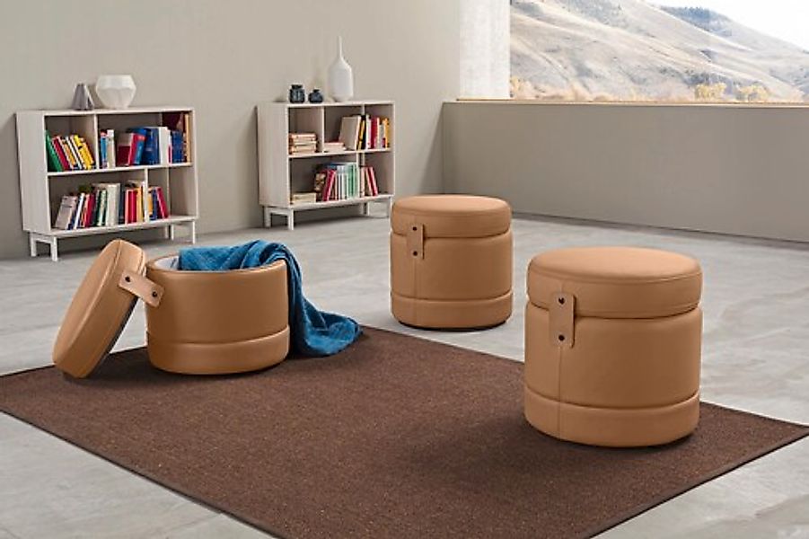 Egoitaliano Hocker »Tonder, Designhocker als Blickfang mit tollen Details«, günstig online kaufen