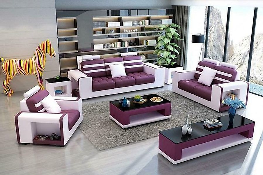 JVmoebel Sofa Moderne Couchgarnitur 3+2+1 Sitzer Couchtisch+Sideboard, Made günstig online kaufen