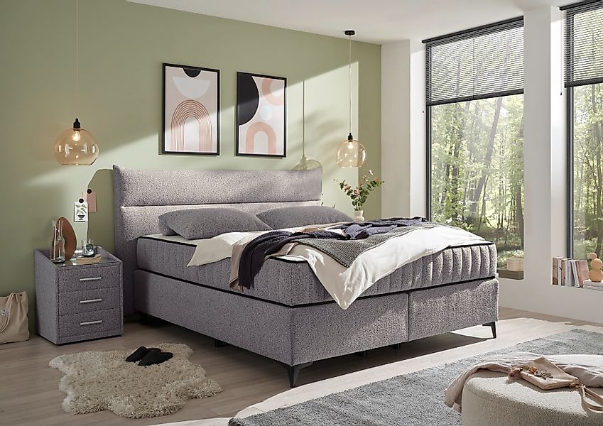 ED EXCITING DESIGN Boxspringbett »Vlieland«, Premium 9-Zonen-Tonnentaschenf günstig online kaufen