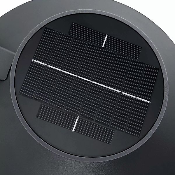 LED-Solar-Außenwandlampe Justina, anthrazit, Sensor, Metall günstig online kaufen