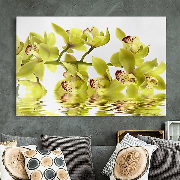 Leinwandbild Blumen - Querformat Splendid Orchid Waters günstig online kaufen