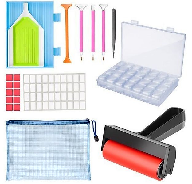 MALATEC Kreativset XXL 5d Diamond Painting Zubehör-Set mit praktischer Aufb günstig online kaufen