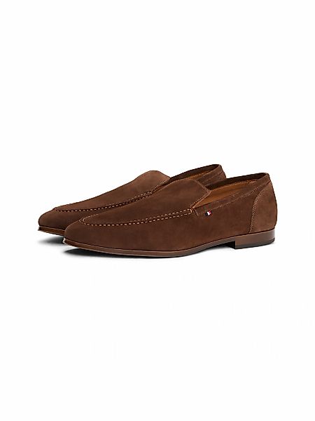 Tommy Hilfiger Slipper "HILFIGER FLEXIBLE SUEDE LOAFER", Blockabsatz, Loafe günstig online kaufen