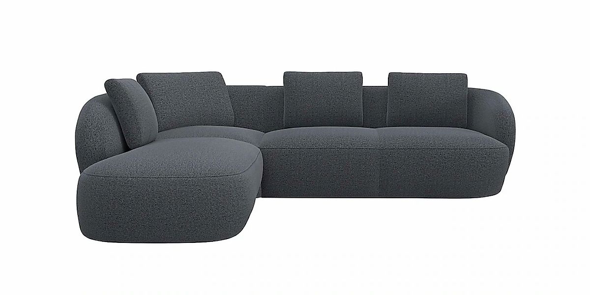 FLEXLUX Ecksofa "Torino, rund, L-Form, Sofa-Ecke mit Ottomane", Modernes, o günstig online kaufen