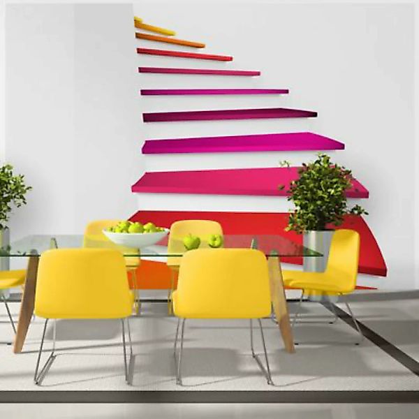 artgeist Fototapete Colorful stairs mehrfarbig Gr. 350 x 245 günstig online kaufen