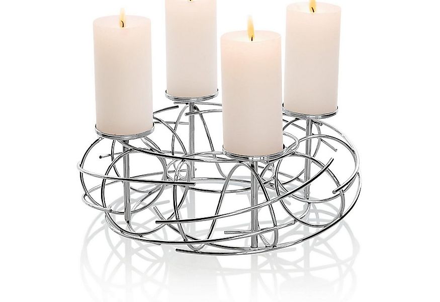 Justinus Kerzenständer LIFESTYLE, Ø 35 cm, Silbergrau, Metall, (1 St), für günstig online kaufen