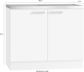 OPTIFIT Spülenschrank "Odense 50" 100 cm breit, 50 cm tief, inkl. Spülenauf günstig online kaufen