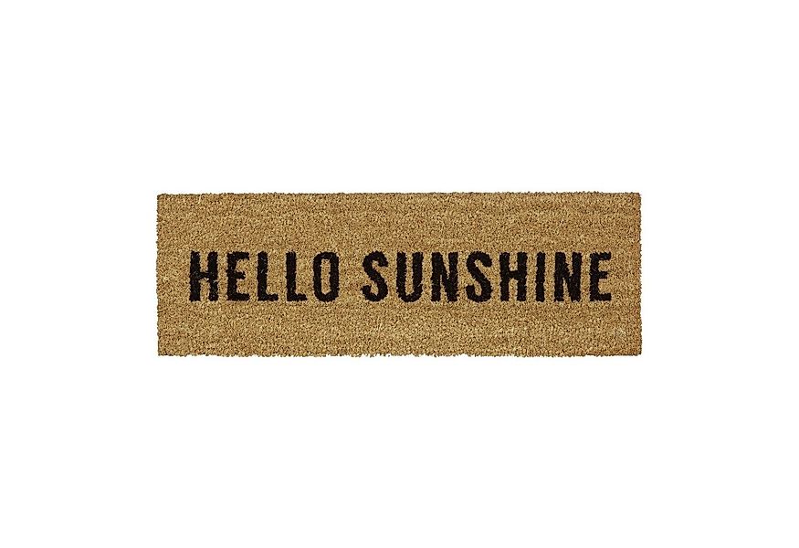 relaxdays Fußmatte schmal HELLO SUNSHINE, Höhe: 15 mm günstig online kaufen