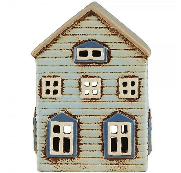 Ib Laursen Kerzenhalter Ib Laursen Haus für Teelicht Thorshavn braune Tür a günstig online kaufen