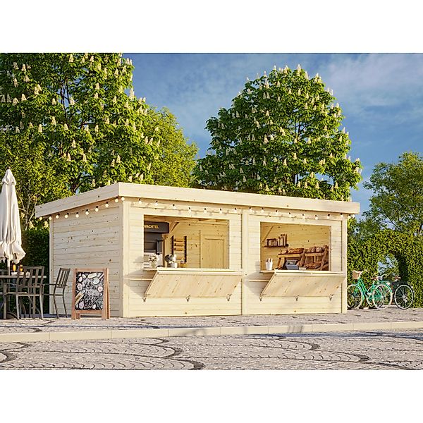 Palmako Marktstand Lenna Set 311 588 x 300 cm Lackiert Weiß FSC® günstig online kaufen
