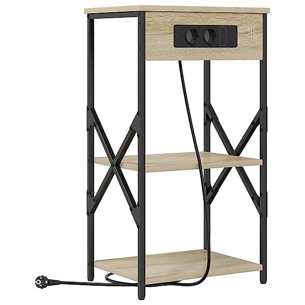 vidaXL Nachttisch mit Regal Sonoma-Eiche 41 x 31 x 76 cm Holzwerkstoff 8595 günstig online kaufen