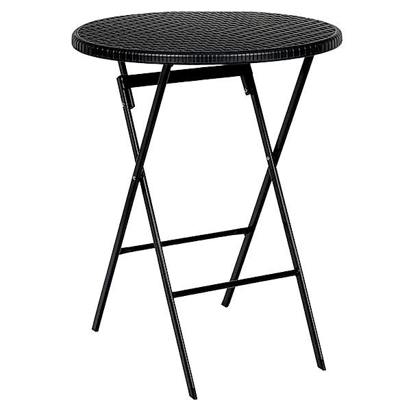 Floordirekt Gartentisch Toyama Klapptisch Rattan-Optik Wetterfest Schwarz R günstig online kaufen