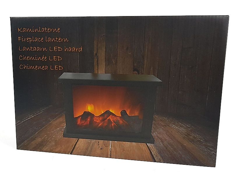 Spetebo LED Dekolicht Kaminlaterne mit tanzenden LED Flammen - 30 cm, LED, günstig online kaufen