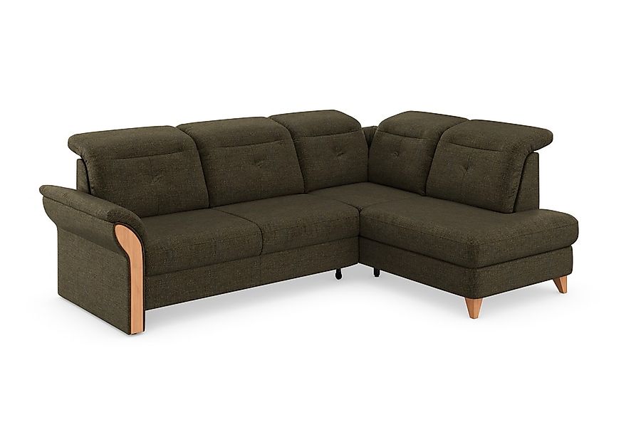 Home affaire Ecksofa "Dangast L-Form" Kopfteilverstellung, wahlweise mit mo günstig online kaufen