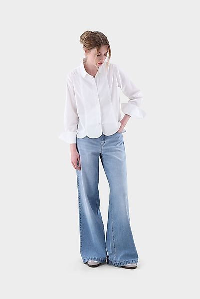 Bluse gecropped und mit lockerer Passform günstig online kaufen