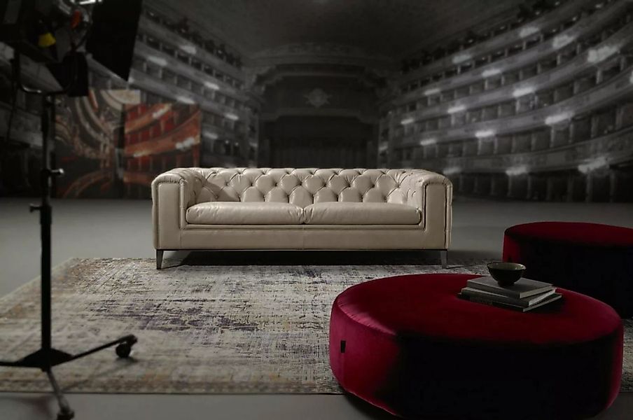 JVmoebel Sofa Sofa 3 Sitz Wohnzimmer Chesterfield Möbel Design Luxus Italie günstig online kaufen
