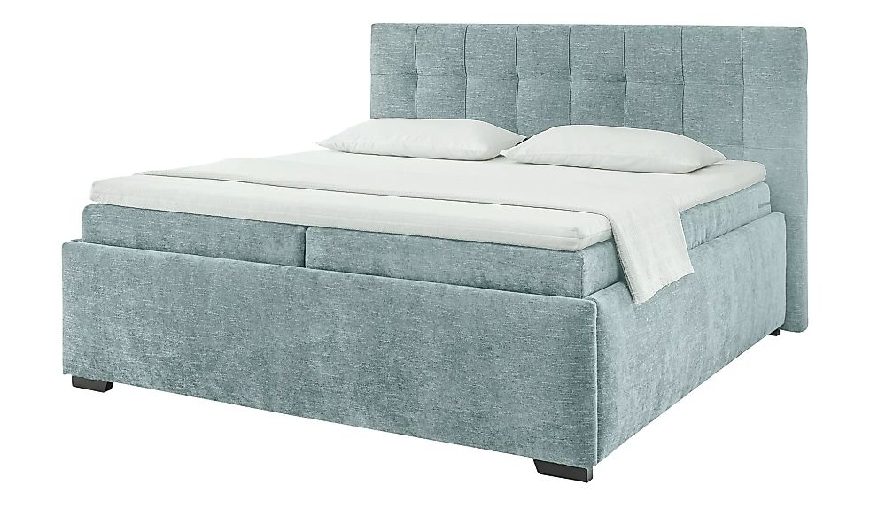 uno Polsterbett mit Bettkasten - grün - 203 cm - 125 cm - Betten > Doppelbe günstig online kaufen