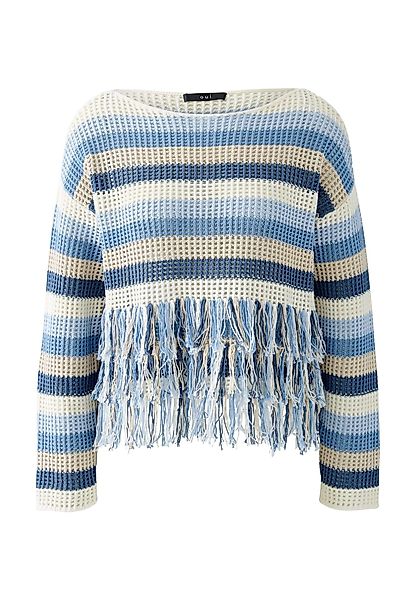 Oui Rundhalspullover Pullover Baumwollmischung günstig online kaufen