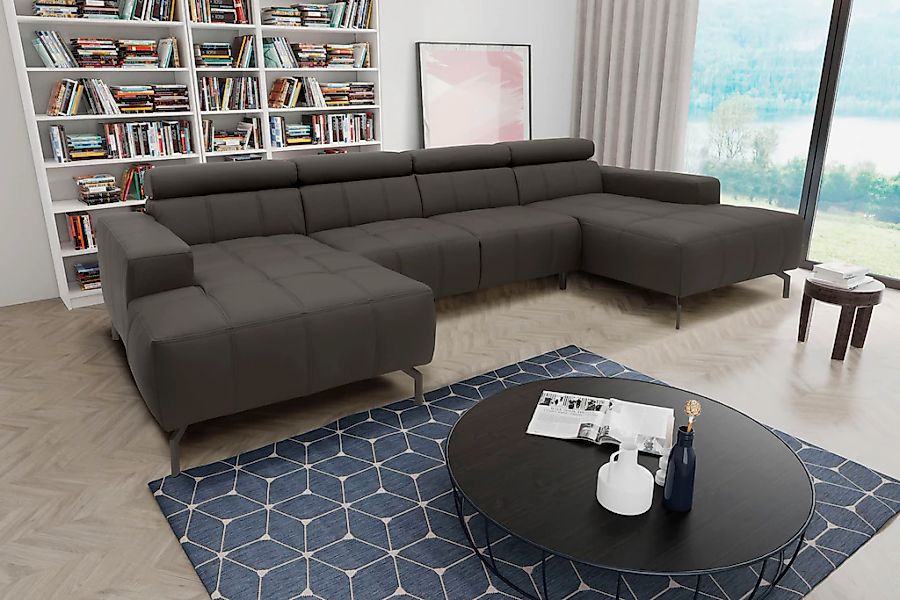 DOMO collection Wohnlandschaft "Cunelli tolle Sitznähte als Designelement, günstig online kaufen