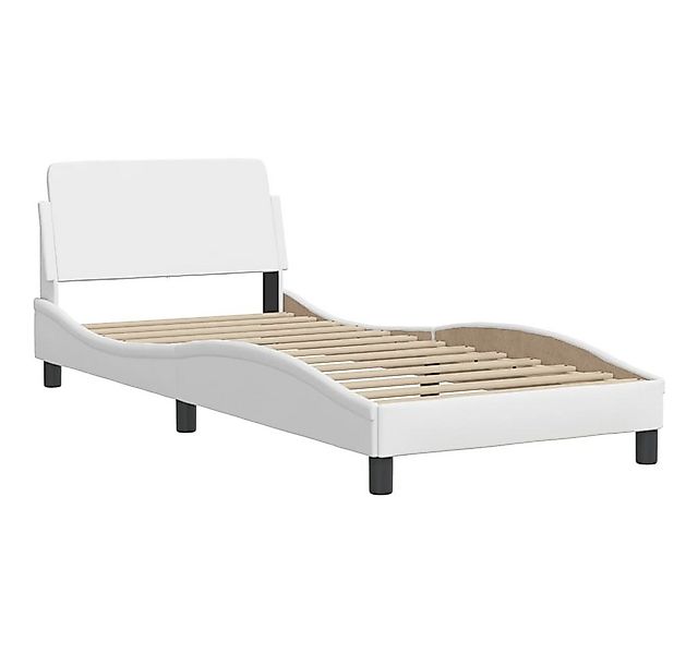 vidaXL Bett Bettgestell "Dover" Weiß 90x200 cm Kunstleder günstig online kaufen