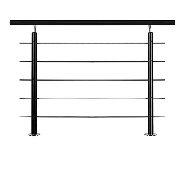 Treba AluTec-Geländer Brooklyn für Wangentreppe 12 Stufen Alu Schwarz günstig online kaufen