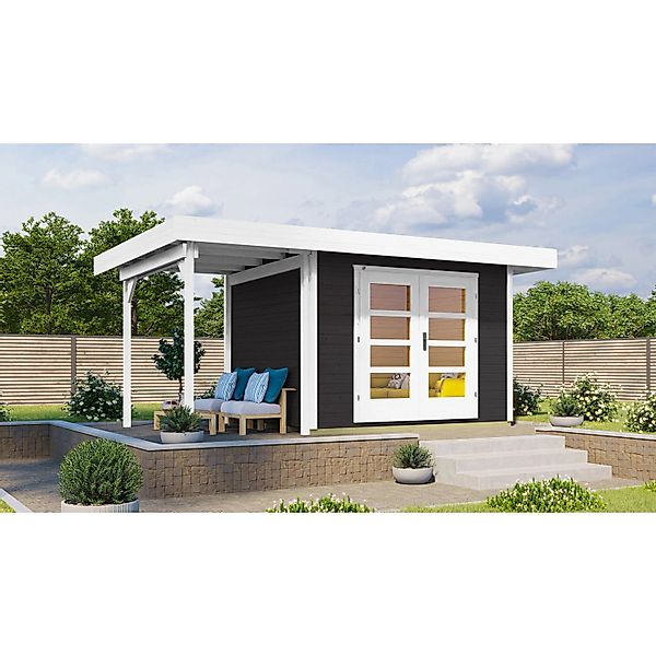 weka Gartenhaus "Designhaus 126 Plus" mit Anbaudach günstig online kaufen