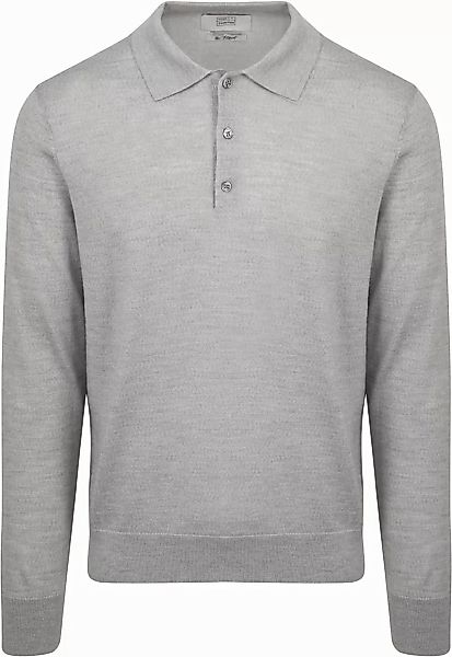 King Essentials The Robert Long Sleeve Poloshirt Merino Grau - Größe XXL günstig online kaufen