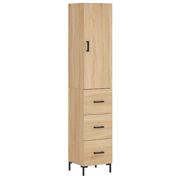 vidaXL Highboard Sonoma-Eiche 34,5x34x180 cm Holzwerkstoff 3198852 günstig online kaufen