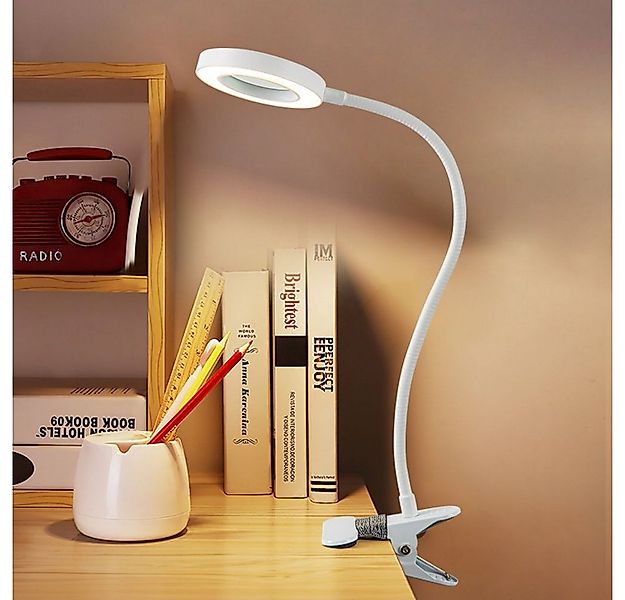 PRIISF Lupenbrille 5X Lupe mit Licht und Ständer Lupenleuchte Klemmbar Lese günstig online kaufen